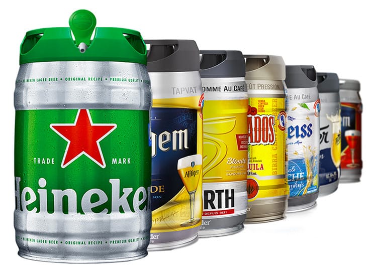 Fût de bière Heineken compatible Beertender - 5L –